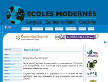 Tablet Screenshot of ecole-langues-vaud.com